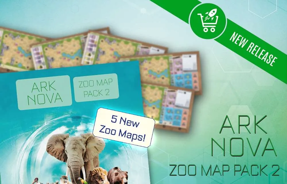 Capstone Games Ark Nova Zoo Map Pack 2 Erweiterung 5 Maps