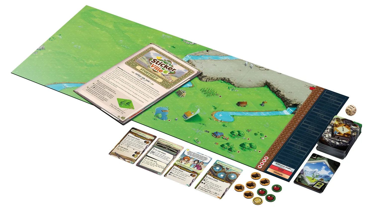 Asmodee Cozy Stickerville Familienspiel Deutsch ab 8 Jahren