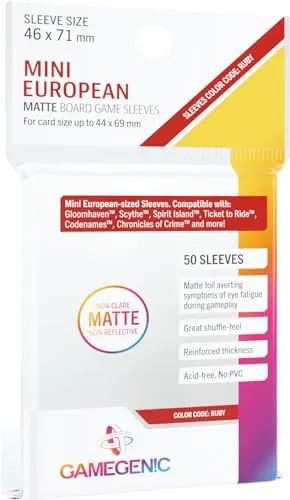 Gamegenic Matte Mini European Kartenhüllen 50 Stück matt