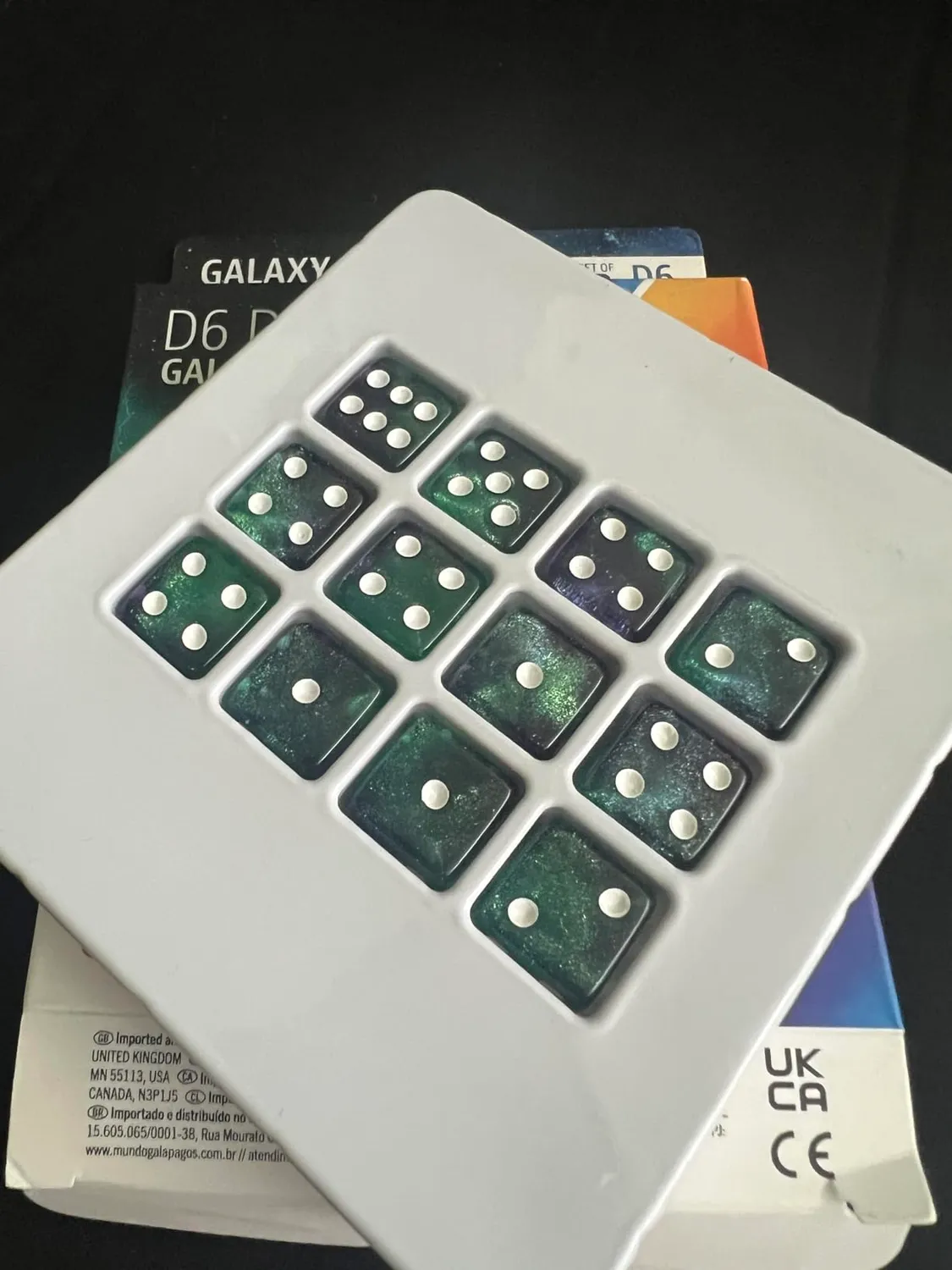 Gamegenic Galaxy Neptune D6 Würfelset 12x 16mm