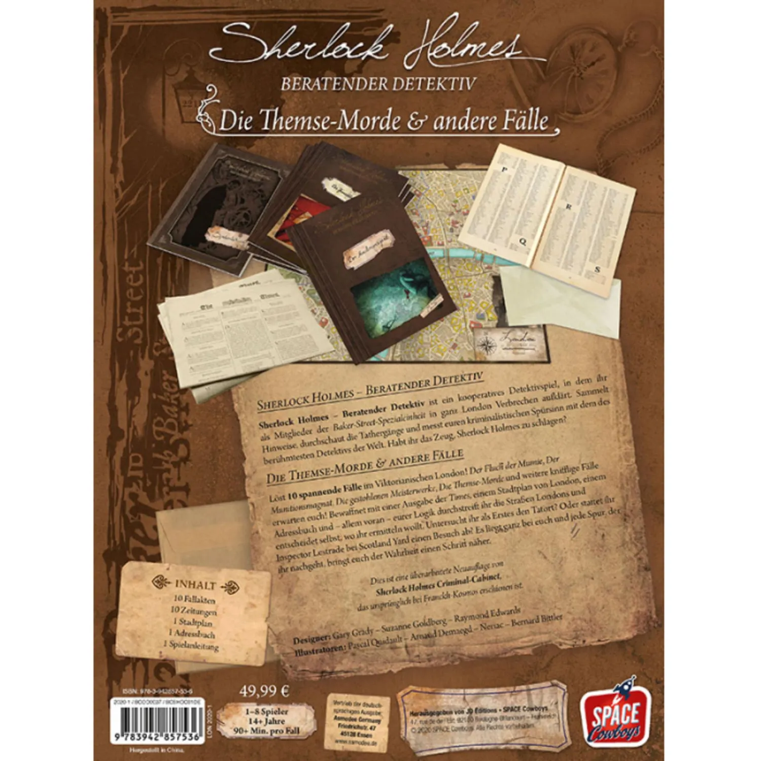 Space Cowboys Sherlock Holmes Themse-Morde Detektivspiel deutsch