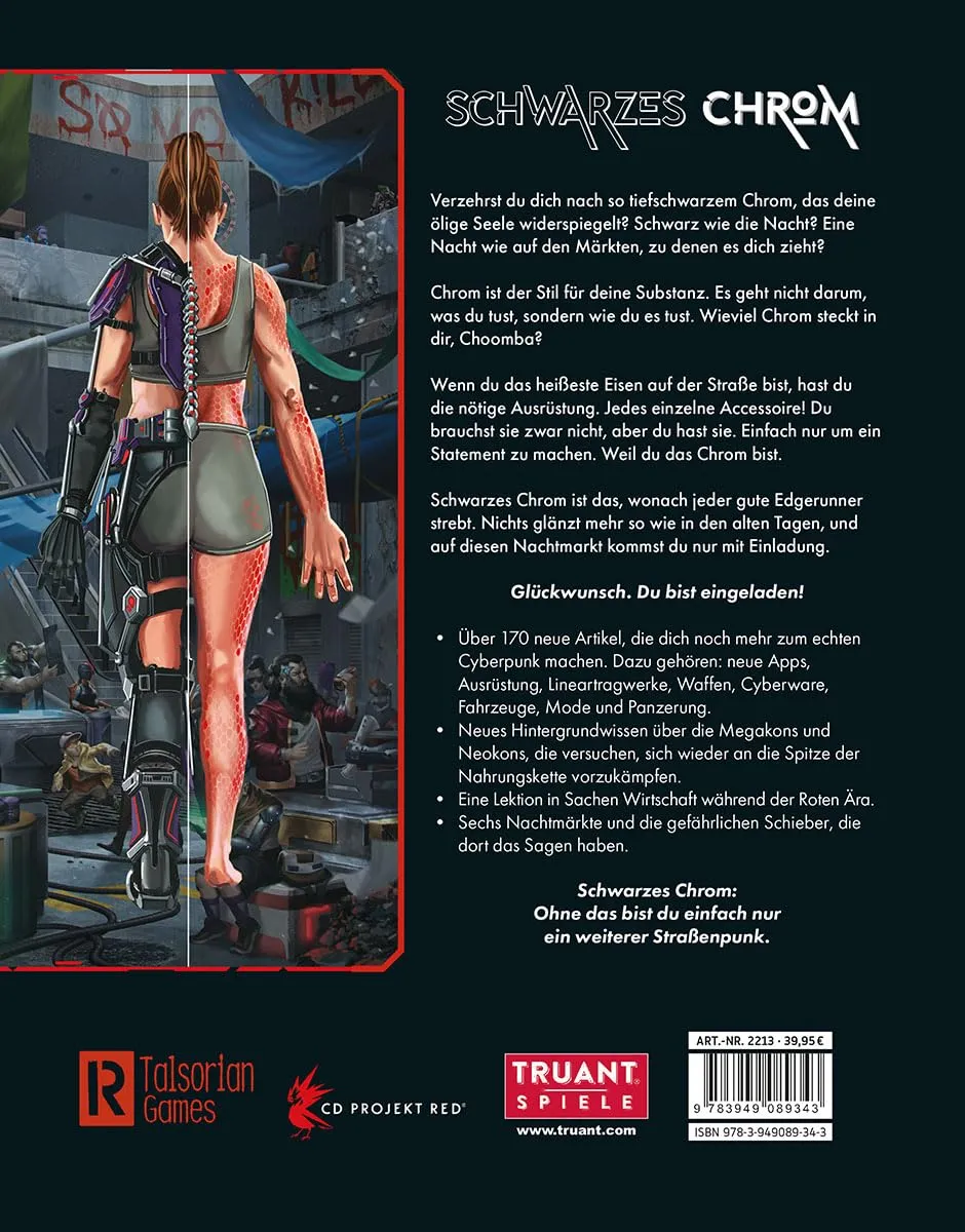 Schwarzes Chrom Cyberpunk Erweiterung Buch Deutsch Chrom