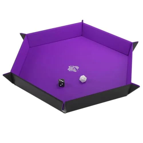 Gamegenic Magnetic Dice Tray Würfelschale Schwarz Lila