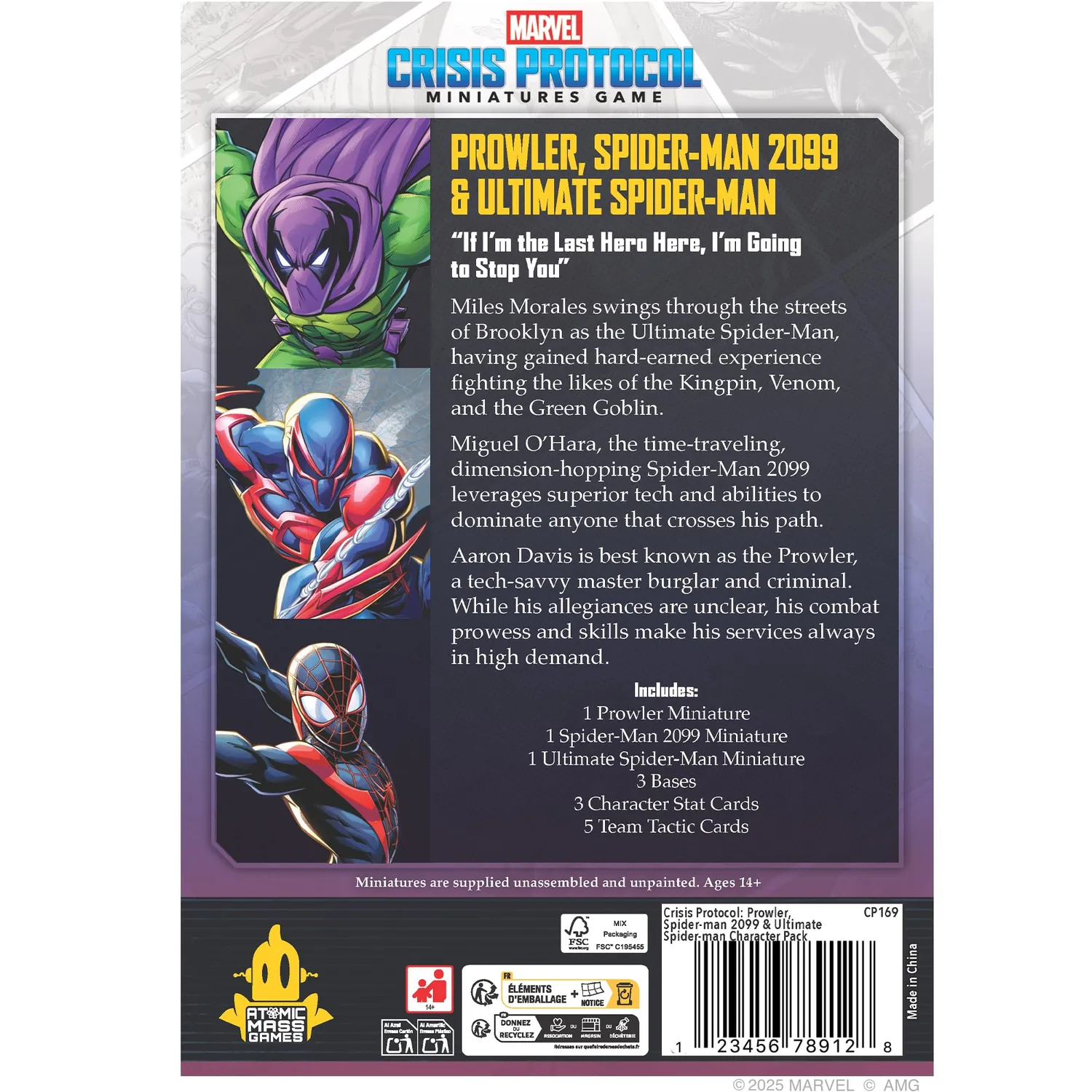 Asmodee Marvel Crisis Protocol Prowler Spider-Man 2099 Set