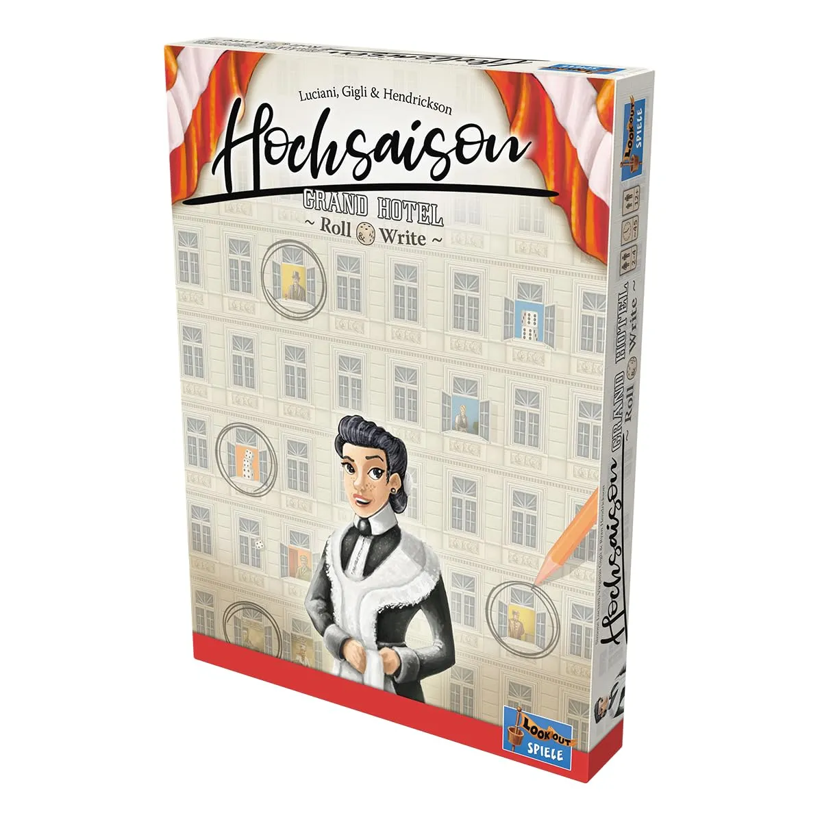 Lookout Hochsaison Grand Hotel Roll & Write Würfelspiel Deutsch 2-4 Spieler