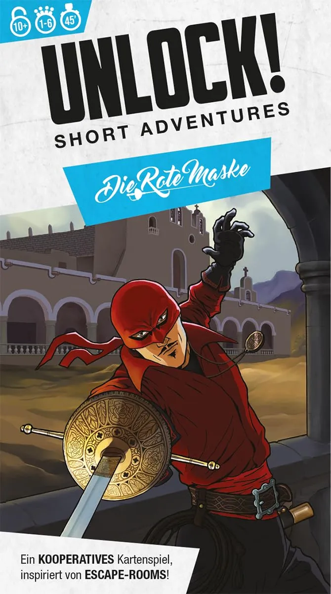 Asmodee Unlock Short Adventures Rätselspiel Rote Maske