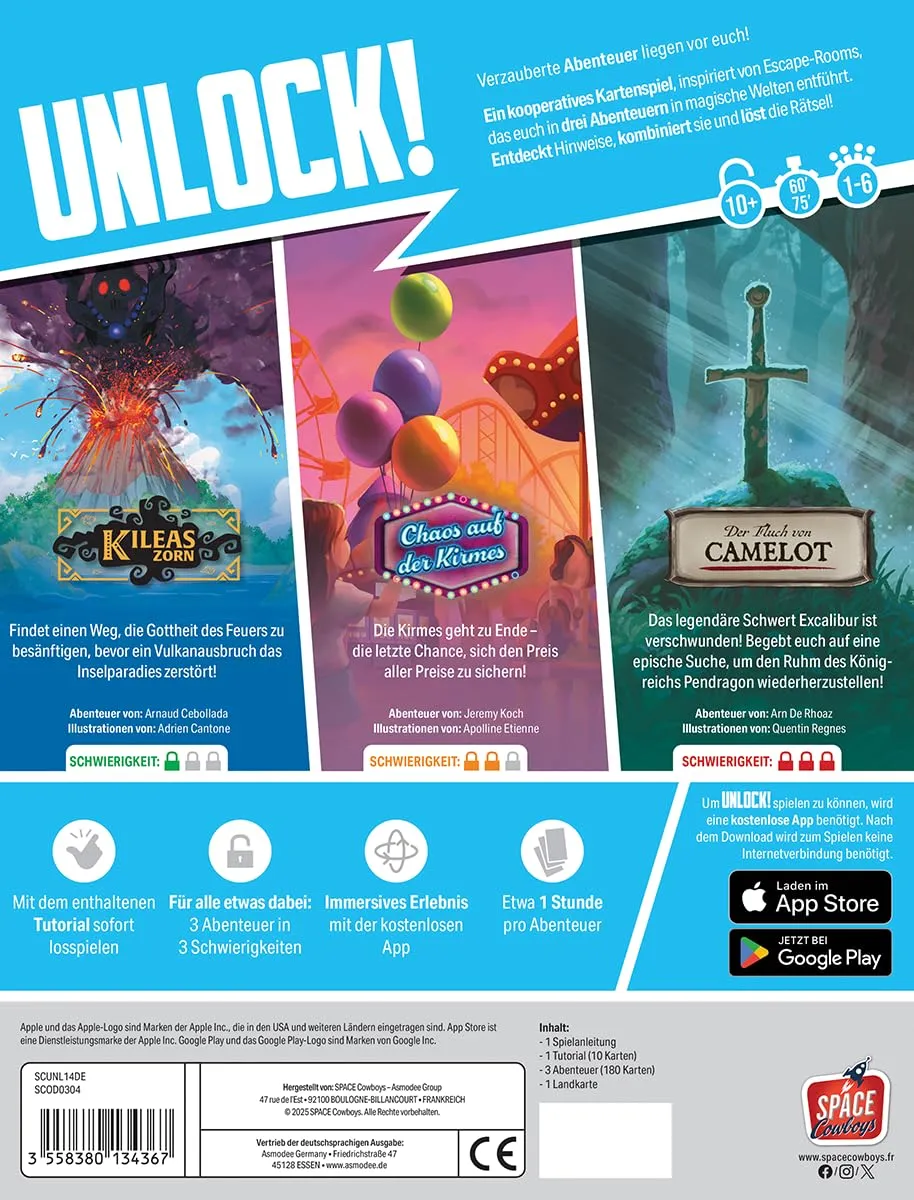 Asmodee Unlock! Enchanted Adventures Familienspiel Deutsch