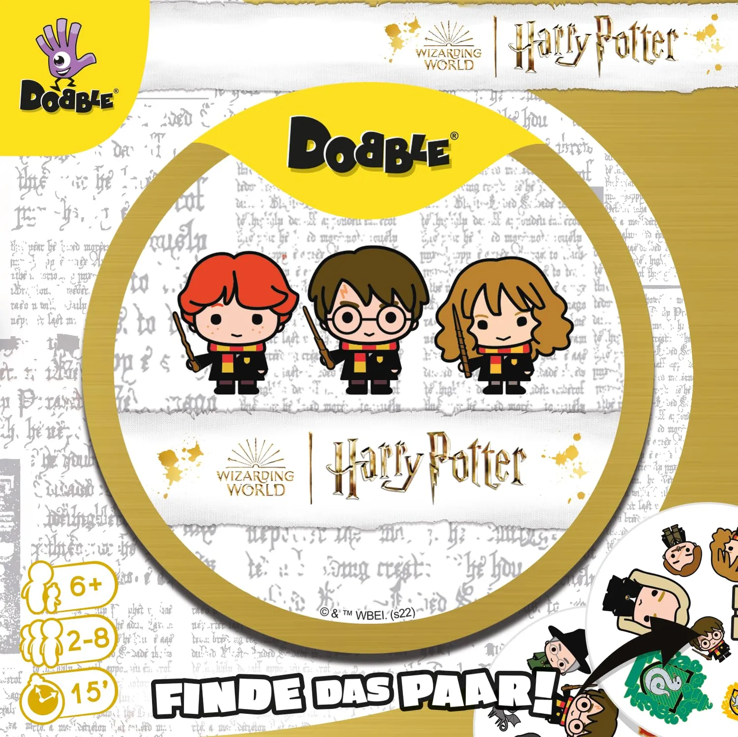 Dobble Harry Potter Eco Sleeve Kartenspiel Hogwarts Edition