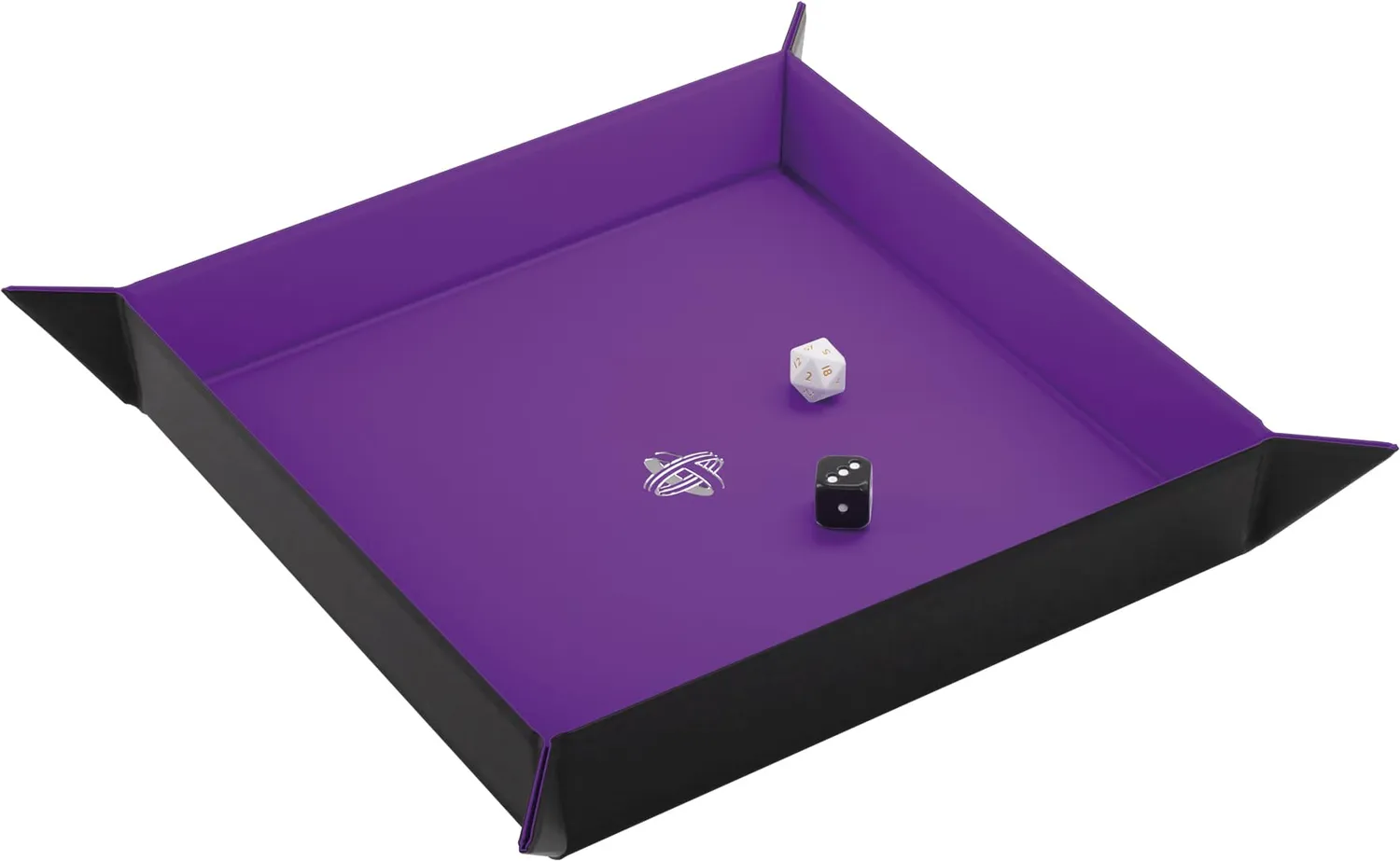 Gamegenic Magnetic Dice Tray Square Würfelschale Schwarz-Lila