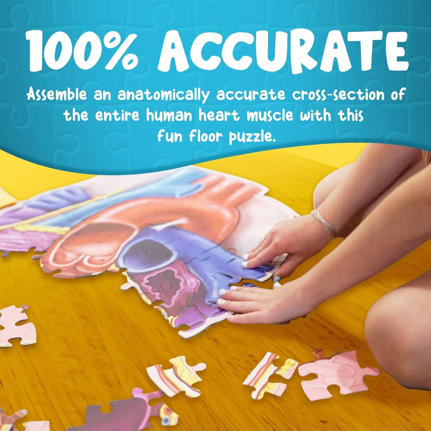 Genius Games Dr. Livingston Herz Bodenpuzzle 100 Teile Anatomie