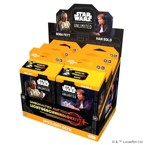 Star Wars Unlimited Spotlight Display Deutsch 6 Decks Boba Han