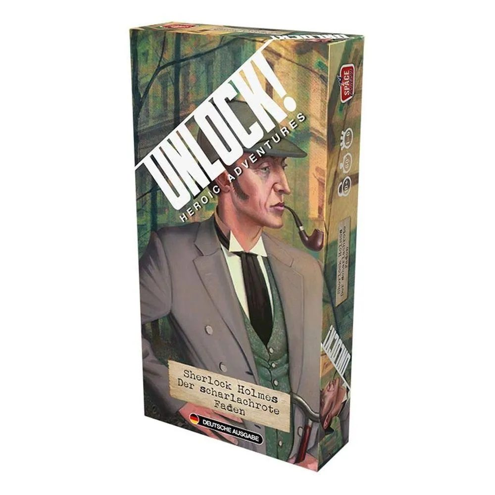 Asmodee Unlock Sherlock Holmes Scharlachrote Faden Escape-Spiel