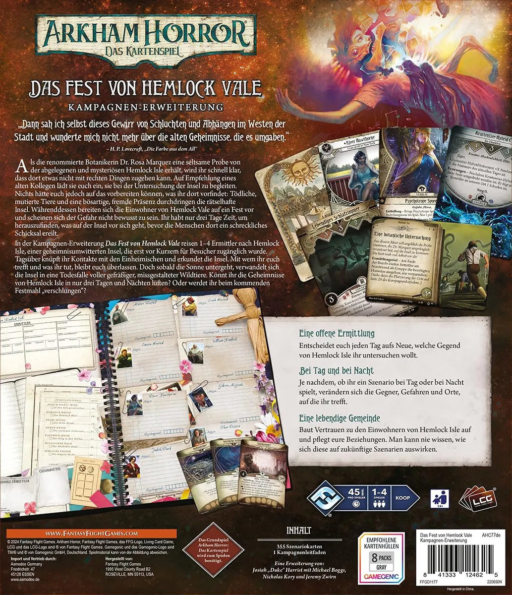 Arkham Horror LCG Das Fest von Hemlock Vale Kampagnen-Erweiterung