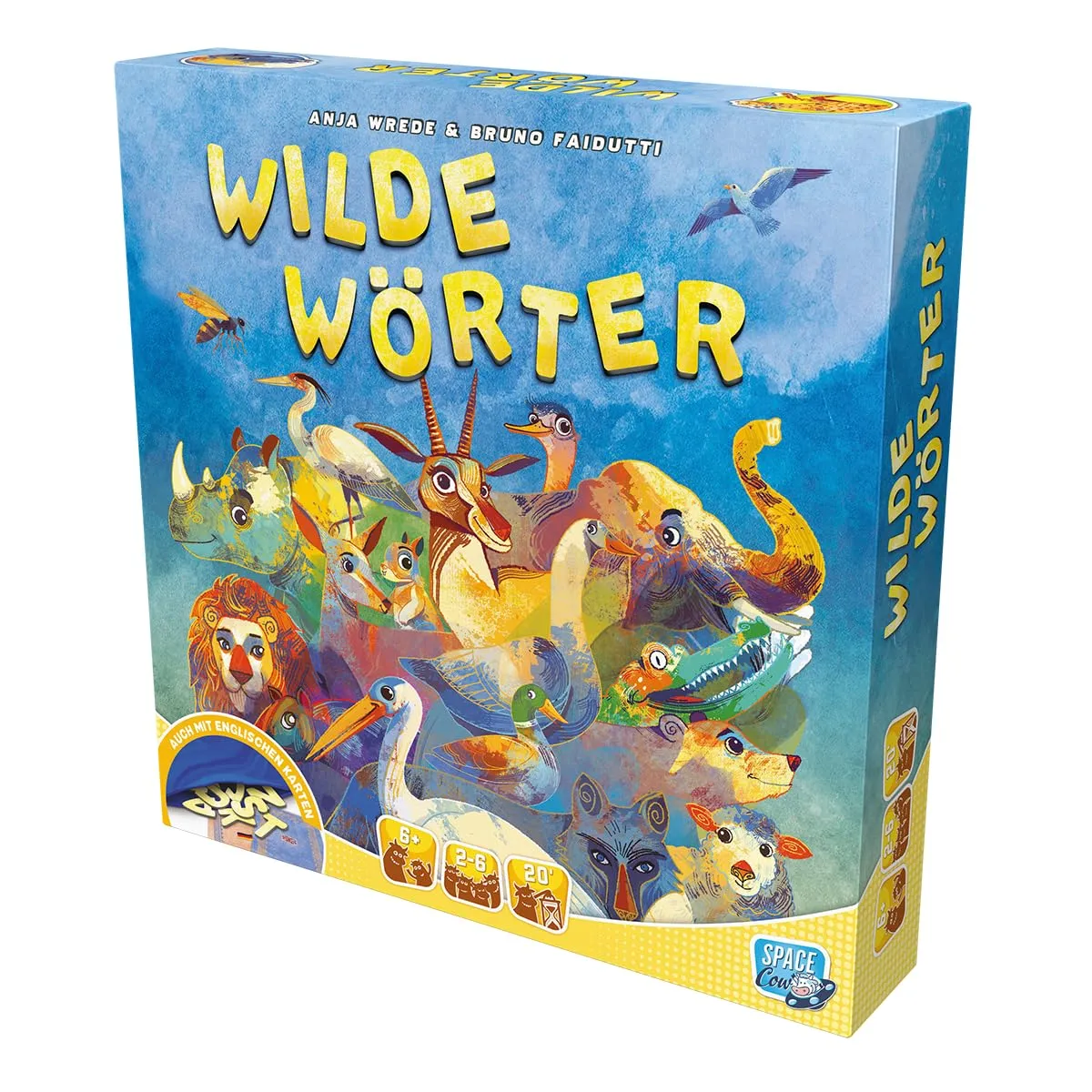 Space Cow Wilde Wörter Kinderspiel Deutsch 2-6 Spieler