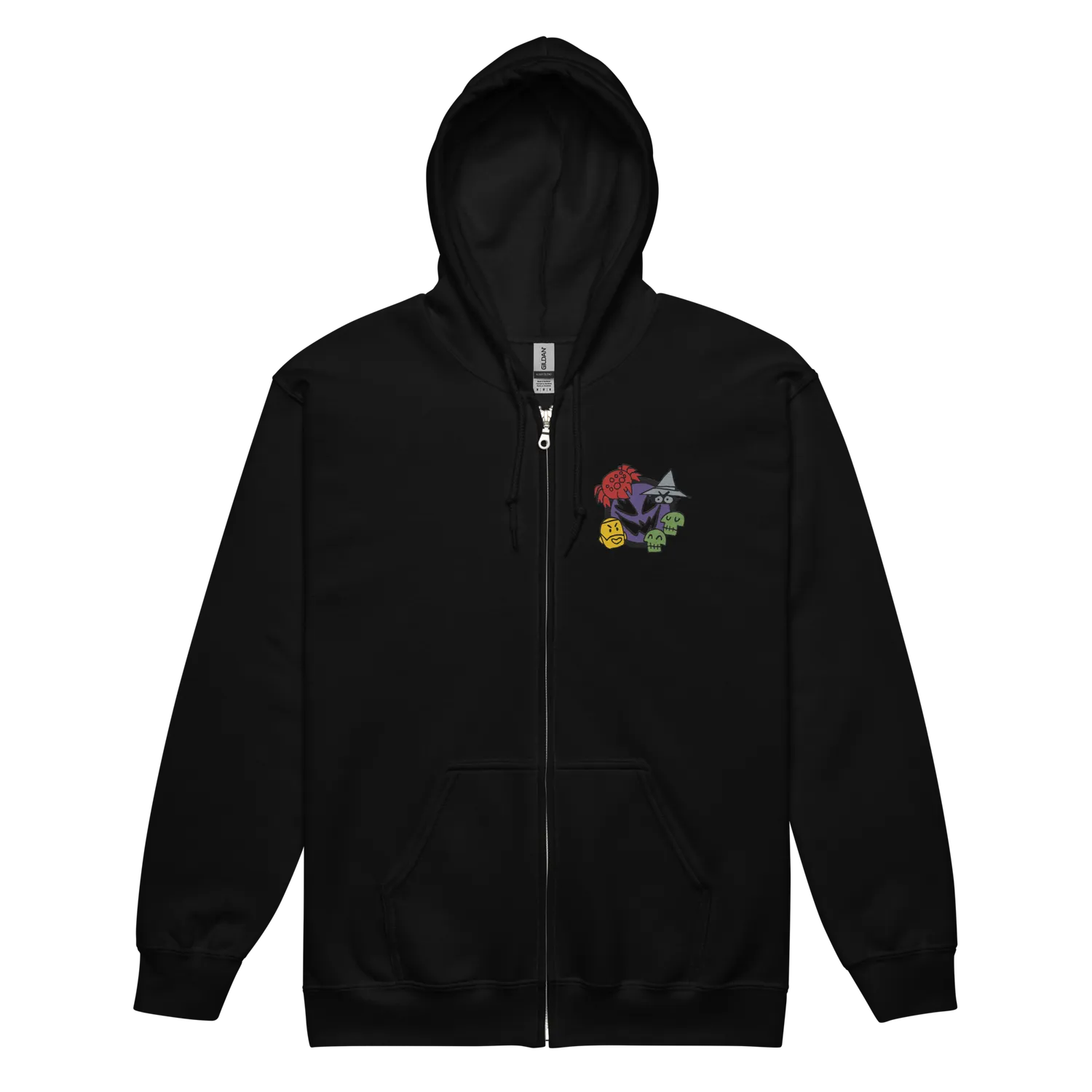 Leder Games Vast Zip-Hoodie Schwarz L Stick