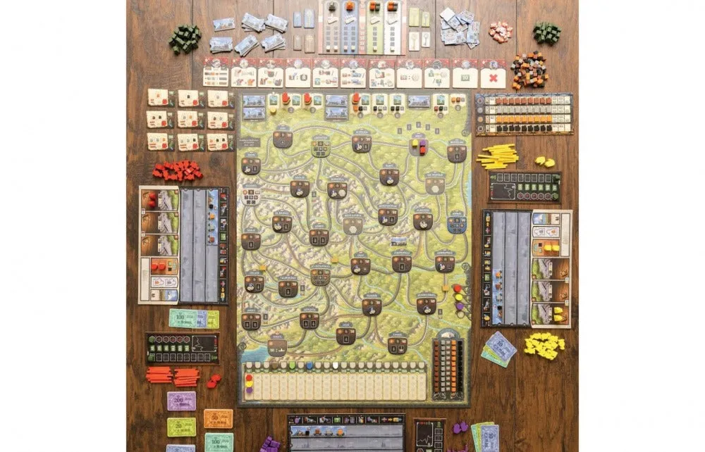 Capstone Games Imperial Steam Brettspiel Eisenbahn Strategie