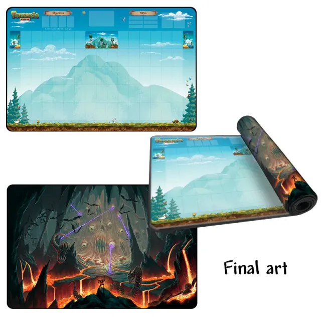 Terraria The Board Game World Playmat Spielmatte 107x70 doppelseitig
