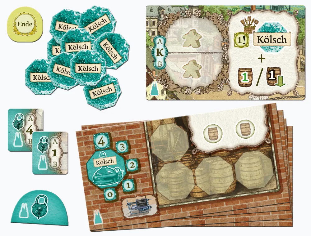 Spielefaible Bier Pioniere Kölsch Erweiterung Deutsch/Englisch Mini-Brauerei