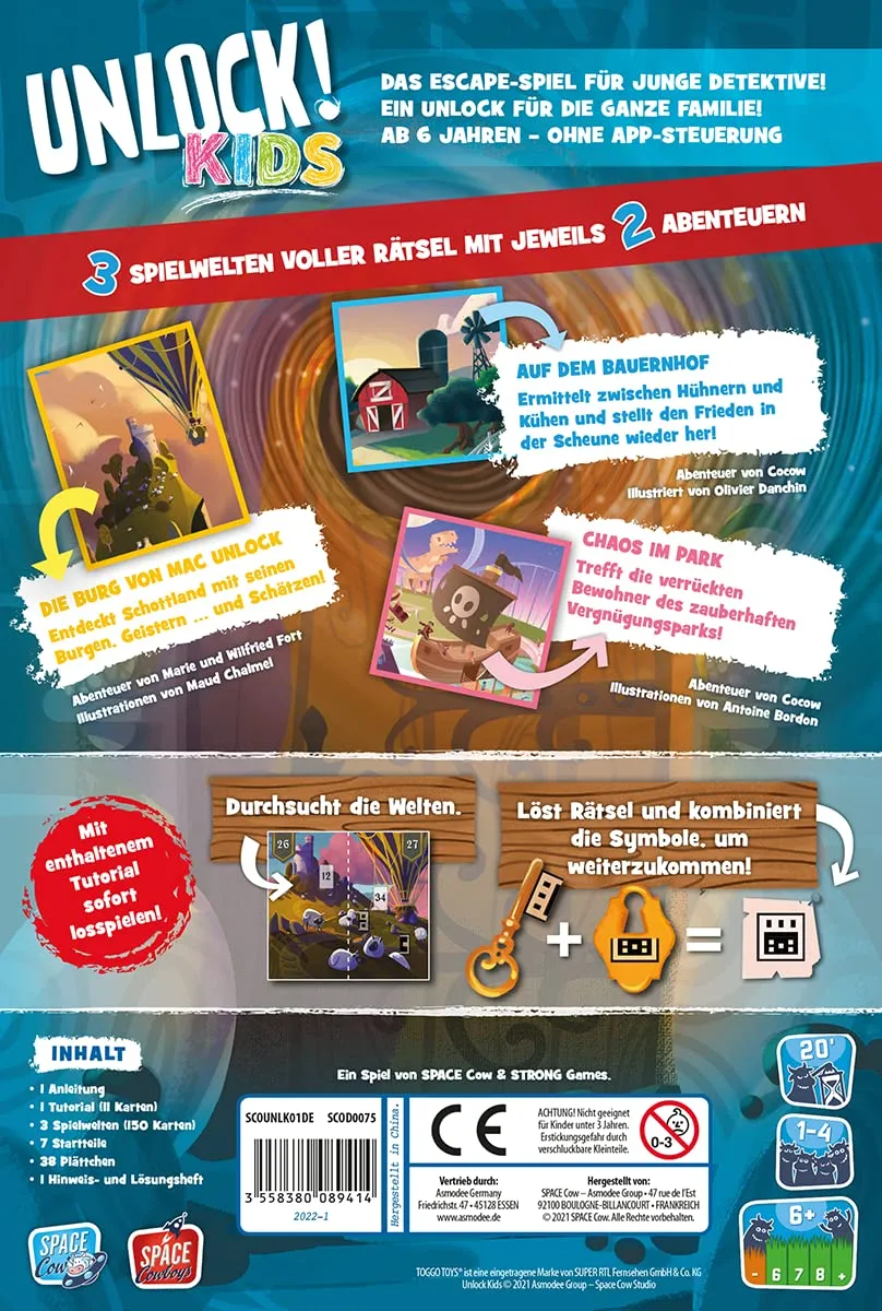 Asmodee Unlock! Kids Kinderspiel Box Set ab 6 Jahren
