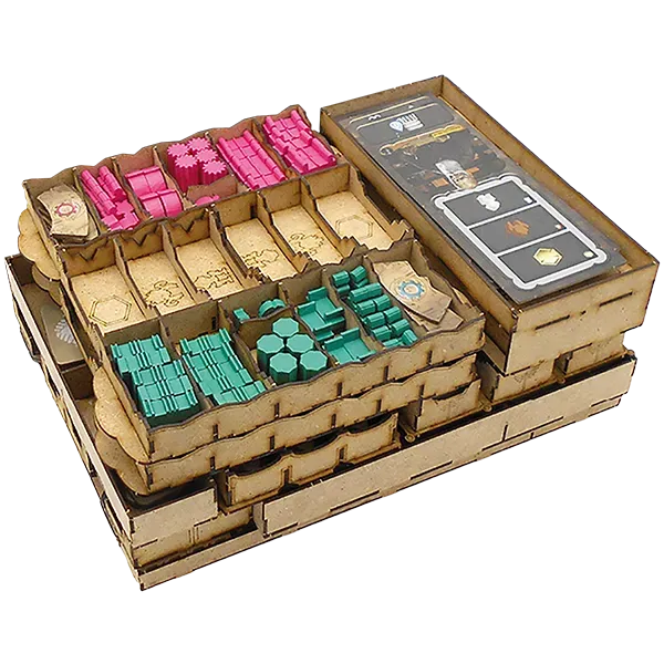 Cranio Barrage Organizer Spieleinsatz aus Holz