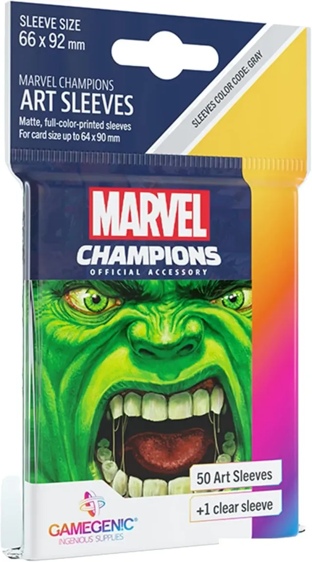 Gamegenic Marvel Champions Hulk Art Sleeves Kartenhüllen 50er matt