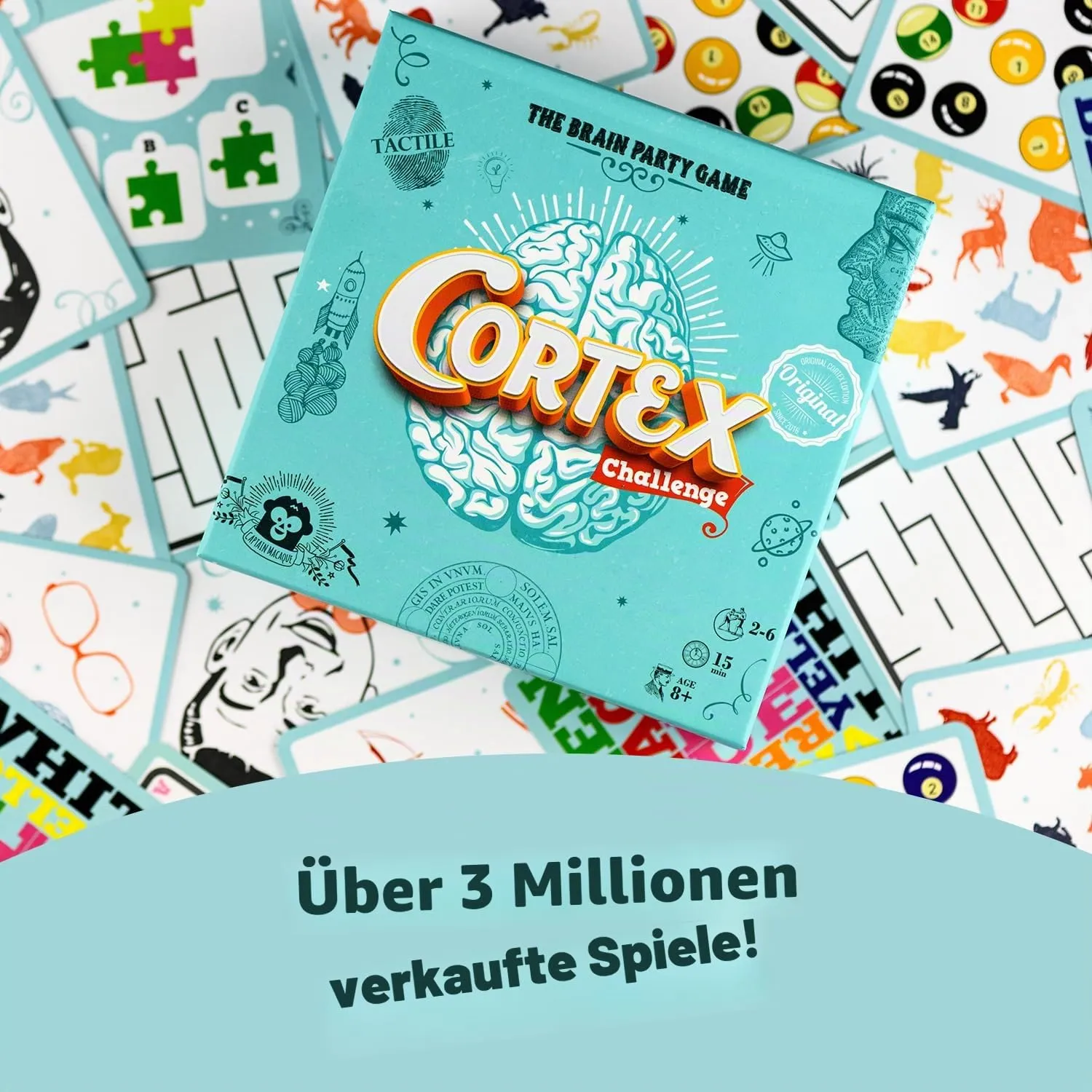 Zygomatic Cortex Challenge original Partyspiel türkis 2-6 Spieler