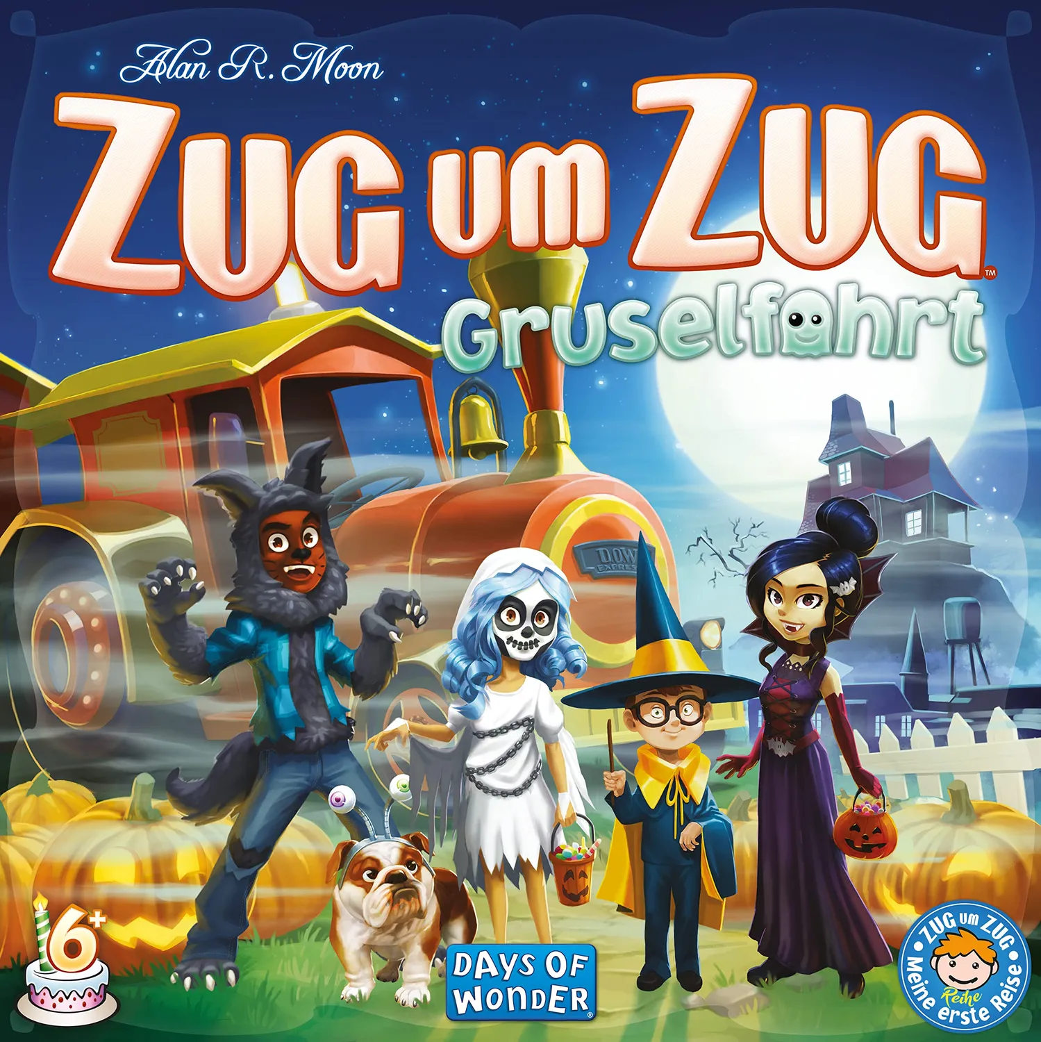 Zug um Zug Gruselfahrt Kinderspiel deutsch 2-4 Spieler Halloween