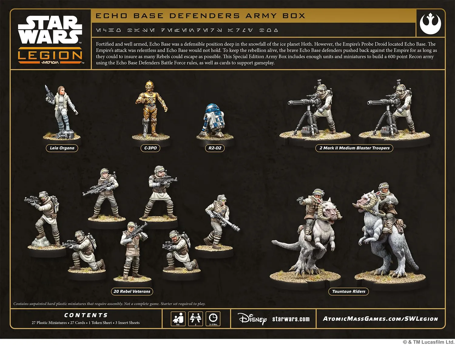 Star Wars Legion Echo Base Defenders Army Box 27 Figuren