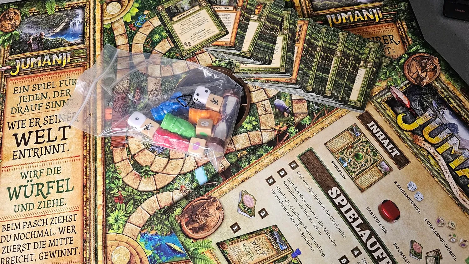 Jumanji Neuauflage 2026 Familienspiel Brettspiel 2-4 Spieler