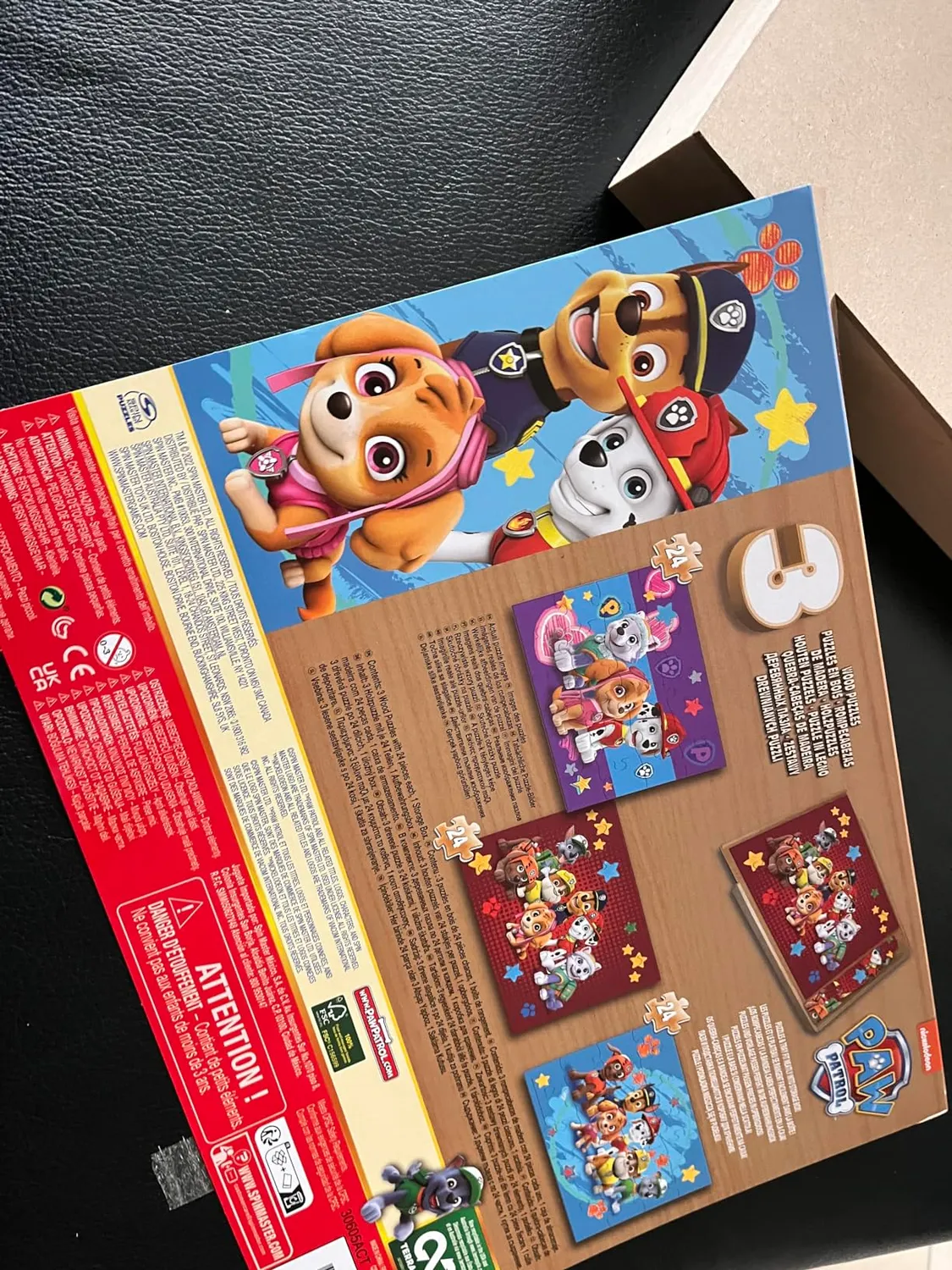 Spin Master PAW Patrol Holzpuzzle 3er Set 24 Teile