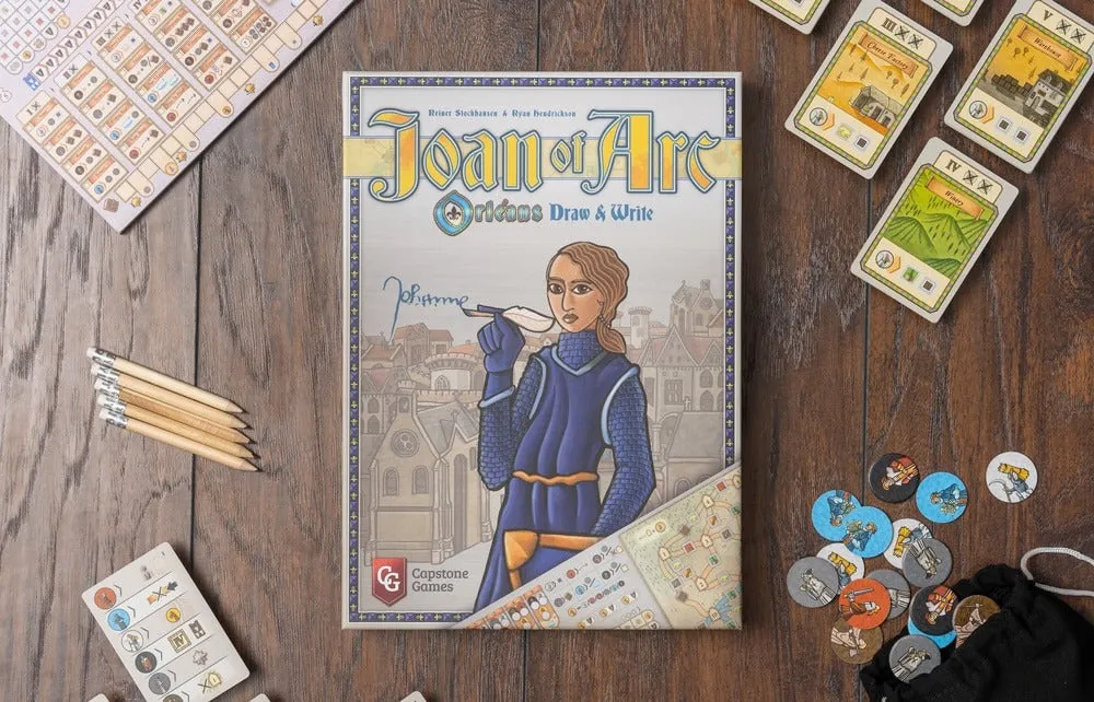 Capstone Games Joan of Arc Orleans Draw & Write Spiel Solo