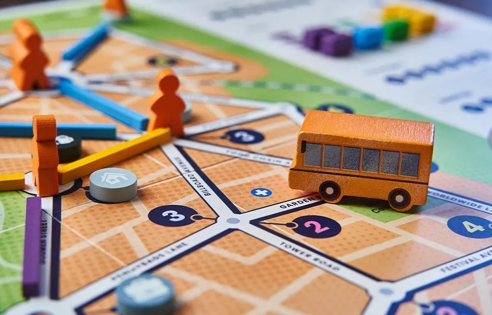 Capstone Games Bus Complete Edition Brettspiel Holz Holzbus