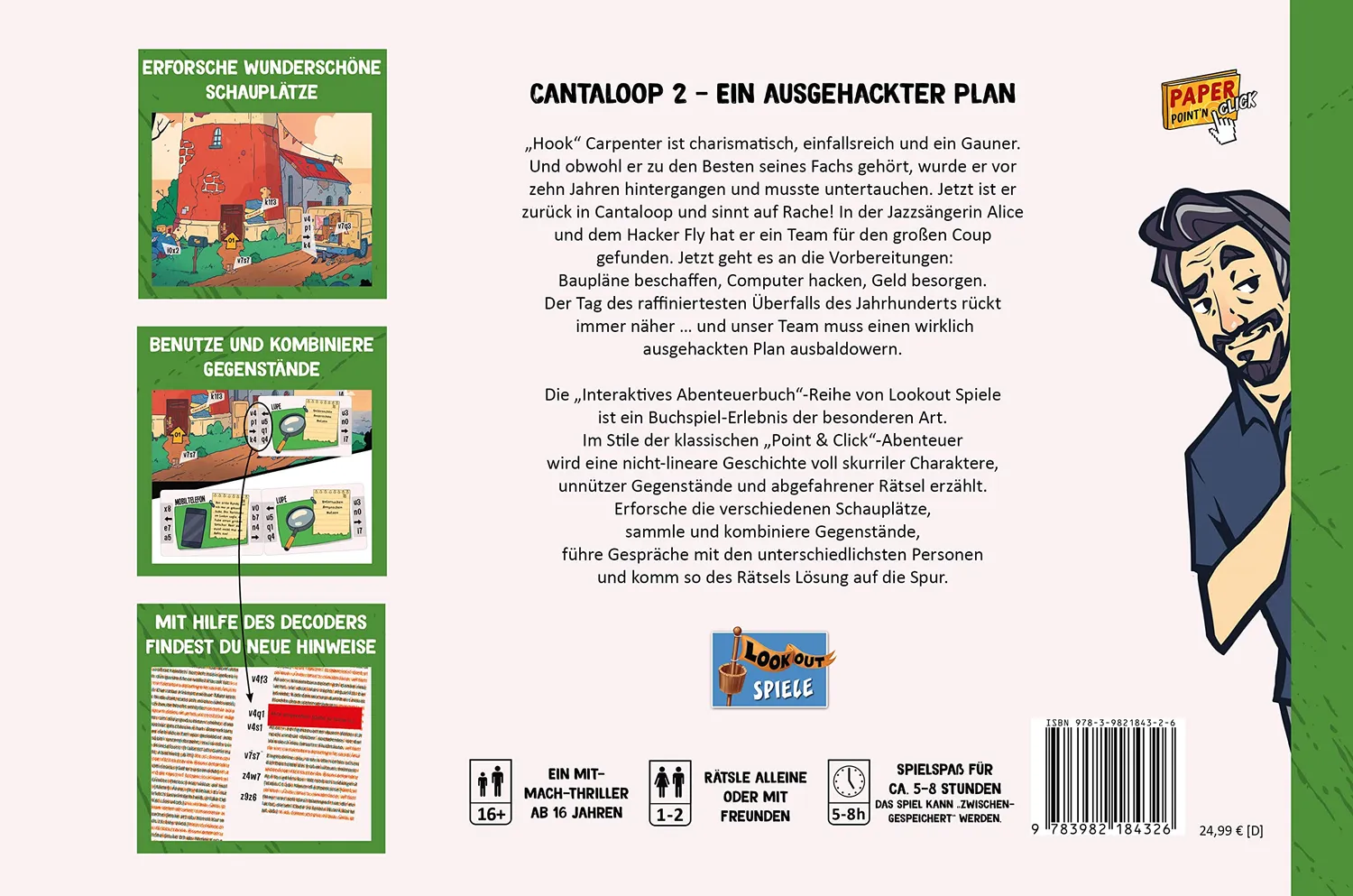 Lookout Cantaloop Buch 2 Ein ausgehackter Plan Rätselspiel Deutsch