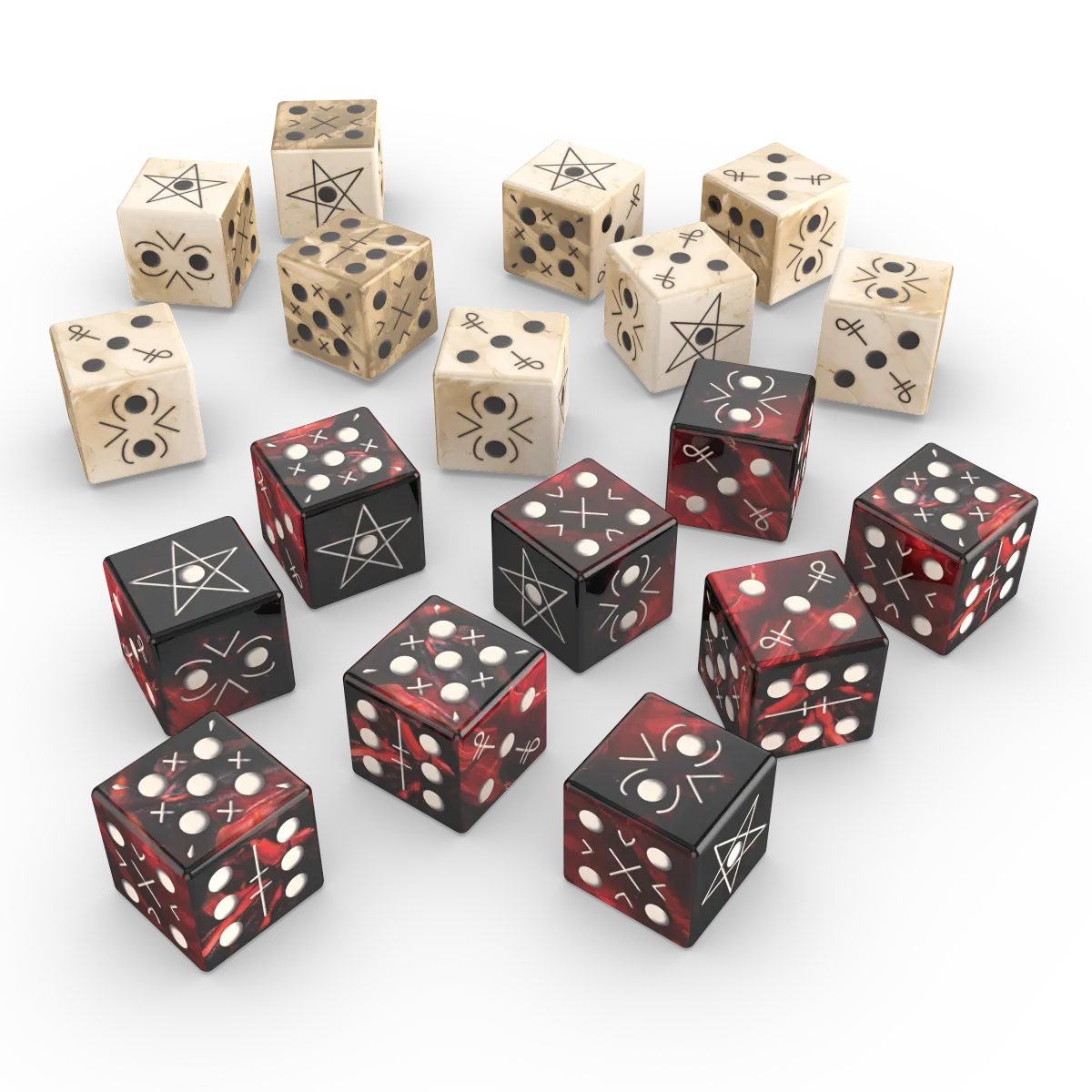Cult of the Lamb Knucklebones Würfelspiel 2 Spieler Reise-Edition