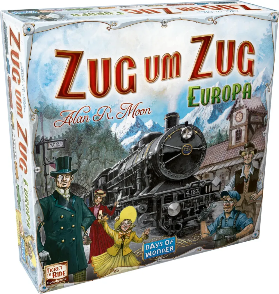 Zug um Zug Europa Grundspiel Brettspiel 2-5 Spieler Bahnhof