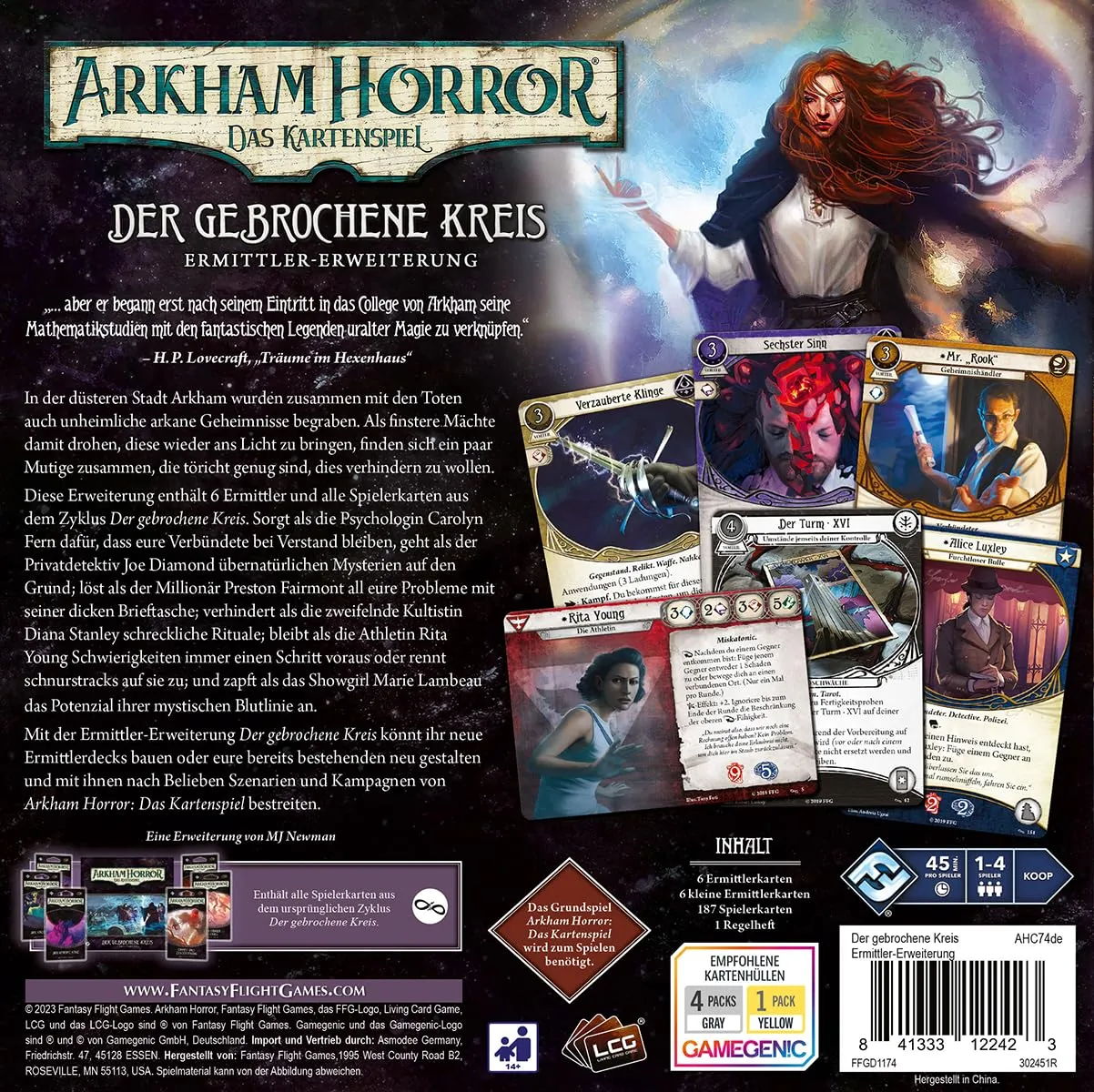 Fantasy Flight Arkham Horror LCG Gebrochene Kreis Ermittler
