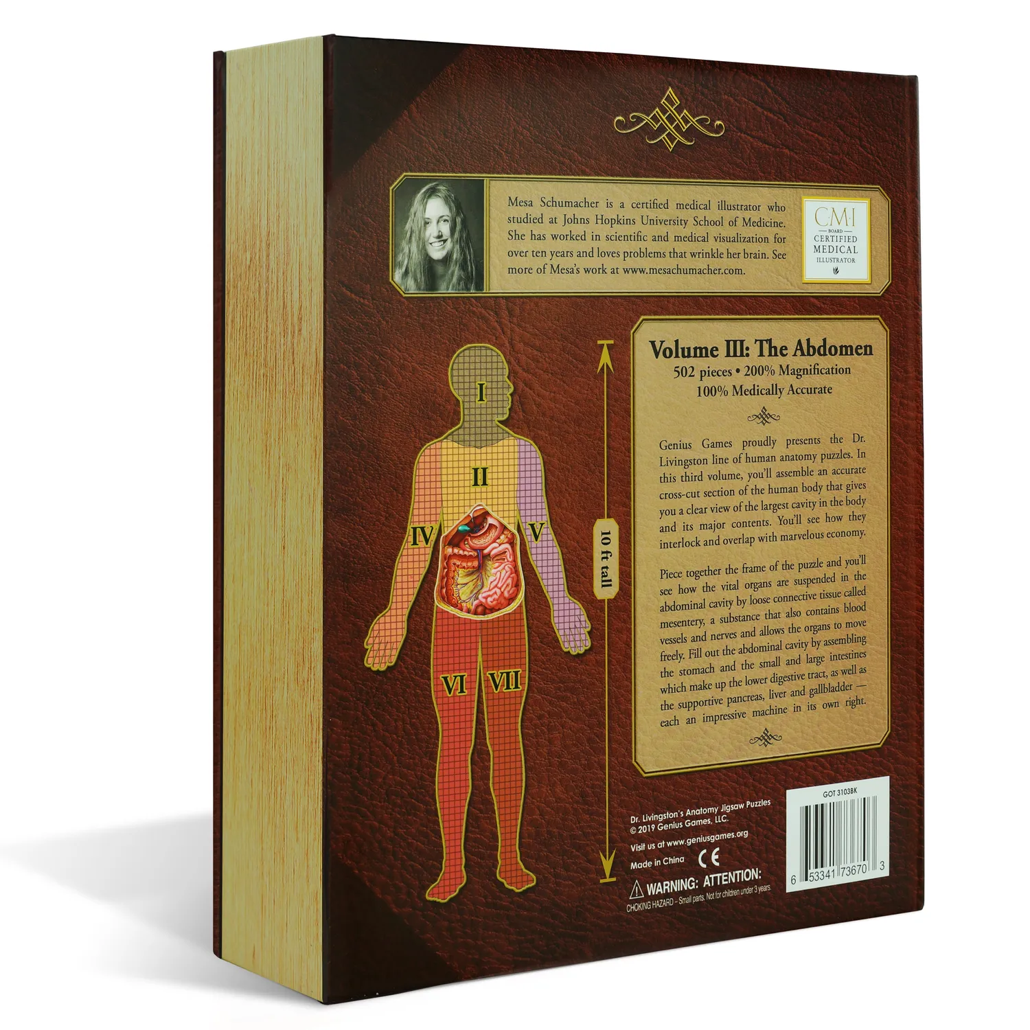 Genius Games Dr Livingston's Abdomen Anatomie-Puzzle 511 Teile