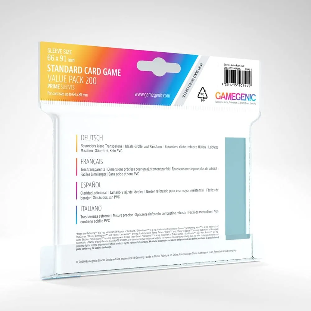 Gamegenic Matte Standard Kartenhüllen 200 Stück Value Pack