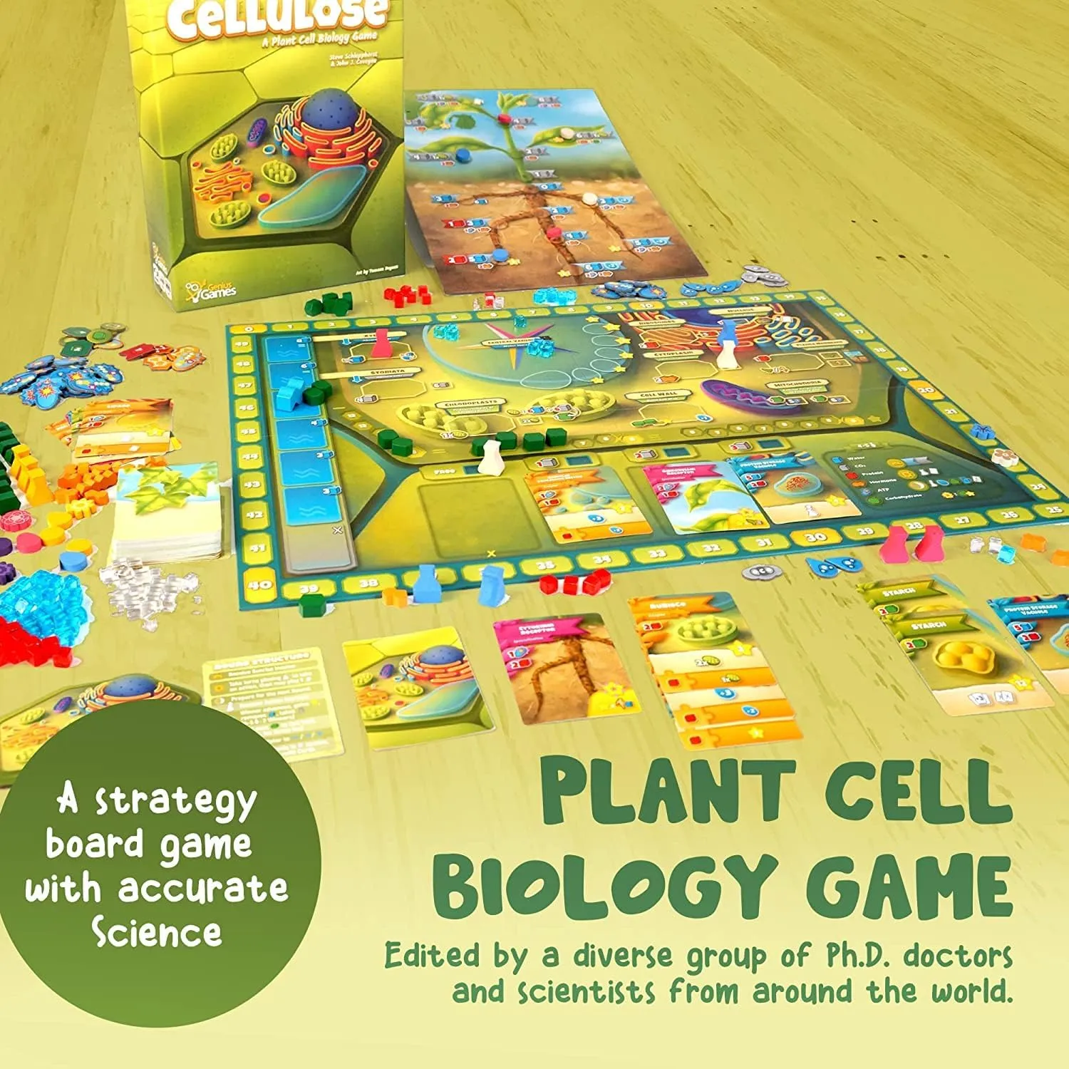 Genius Games Cellulose Brettspiel Pflanzenzelle Strategie 1-5