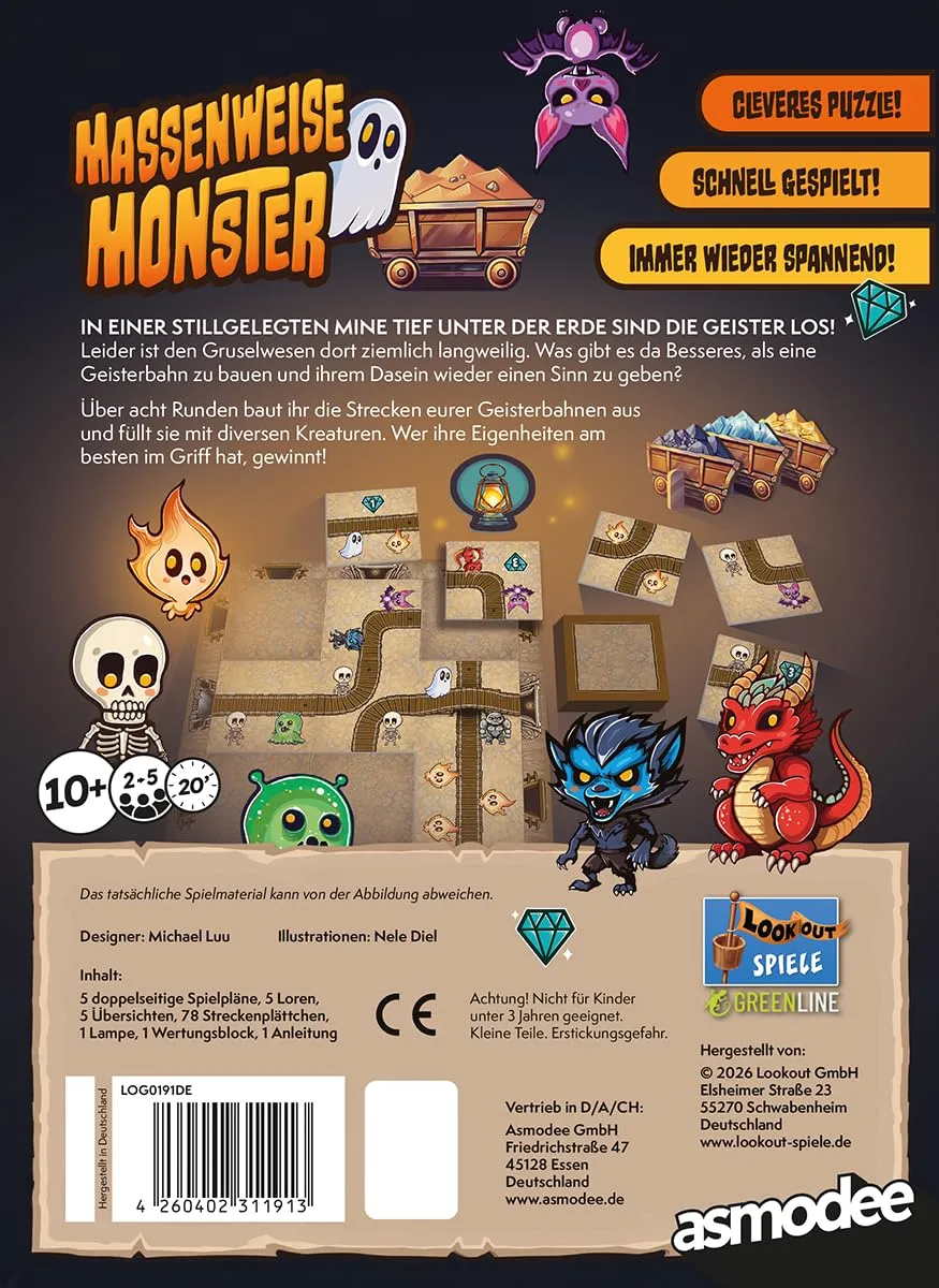 Massenweise Monster Legespiel Deutsch für Familie