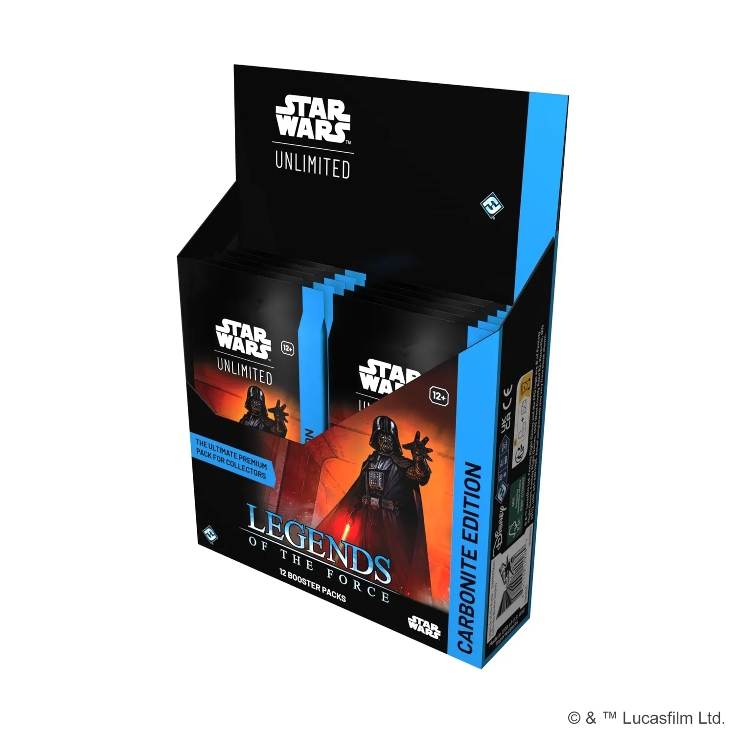 Star Wars Unlimited Legends of the Force Carbonite Display 12 Booster Foil