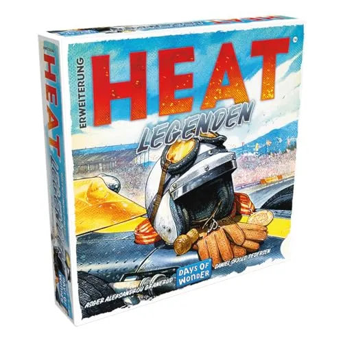 Asmodee Heat Legenden Erweiterung Deutsch für 12 Rennwagen