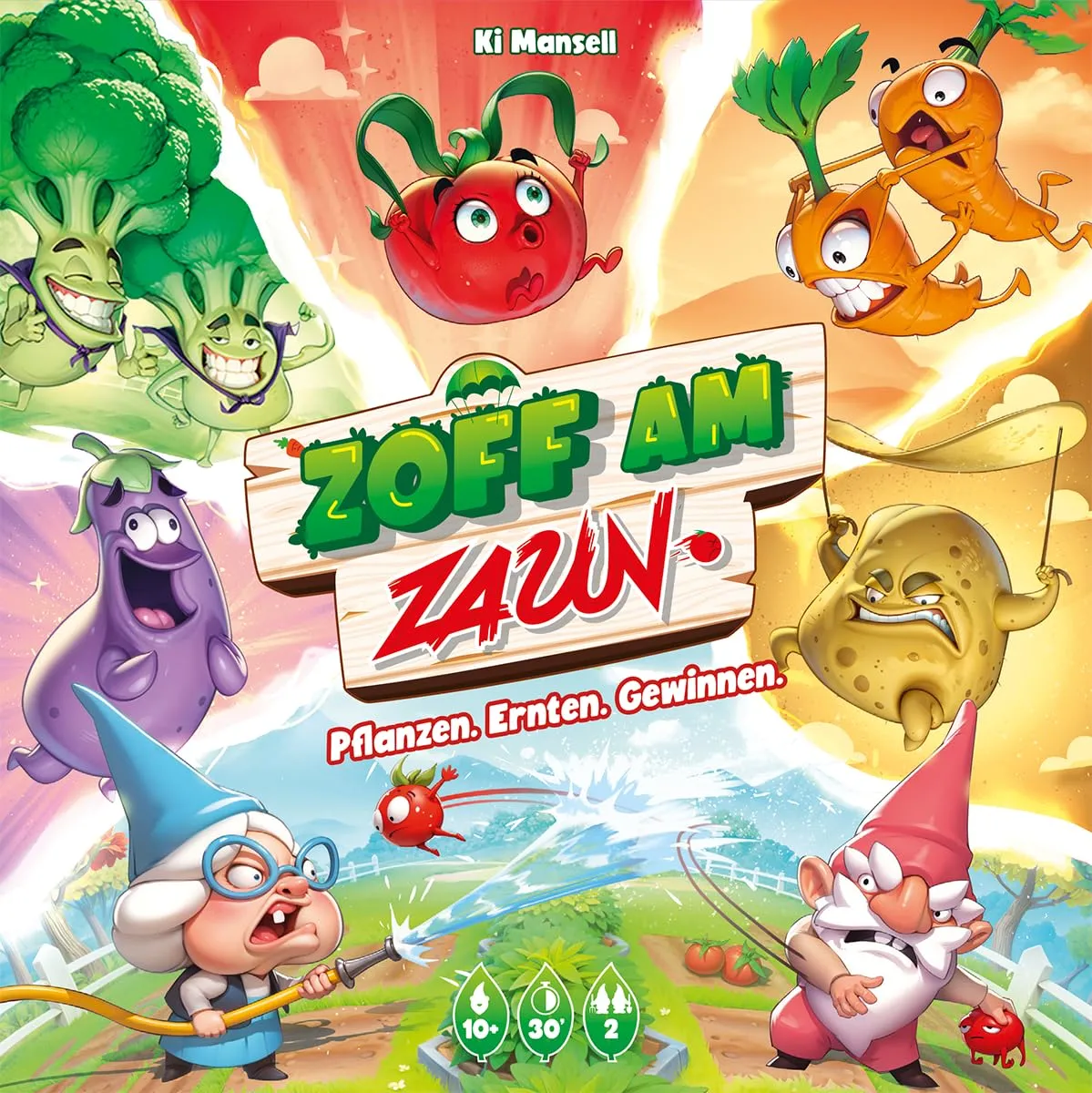 Asmodee Zoff am Zaun Strategiespiel 2 Spieler Garten