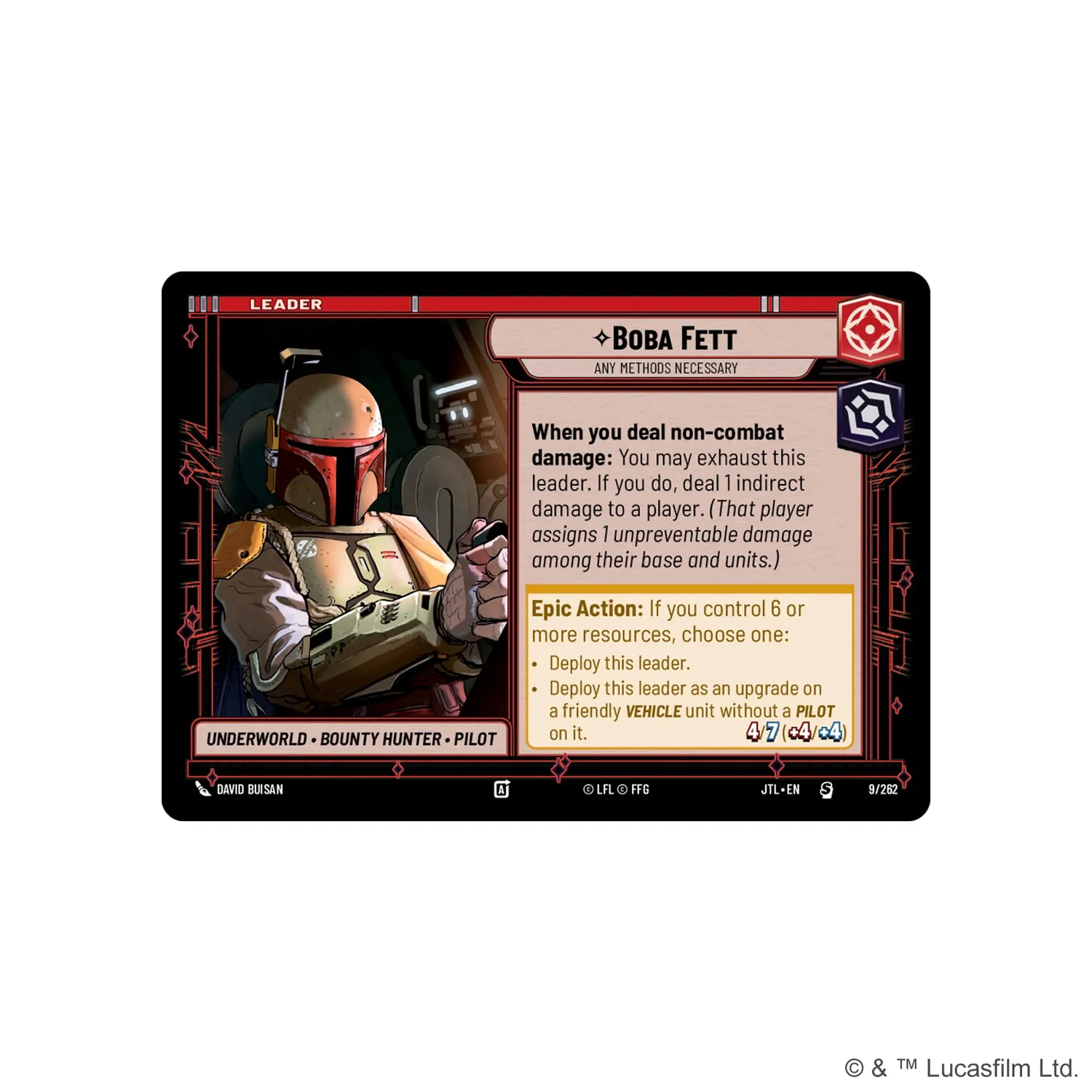 Fantasy Flight Star Wars Unlimited Boba Fett Deck EN