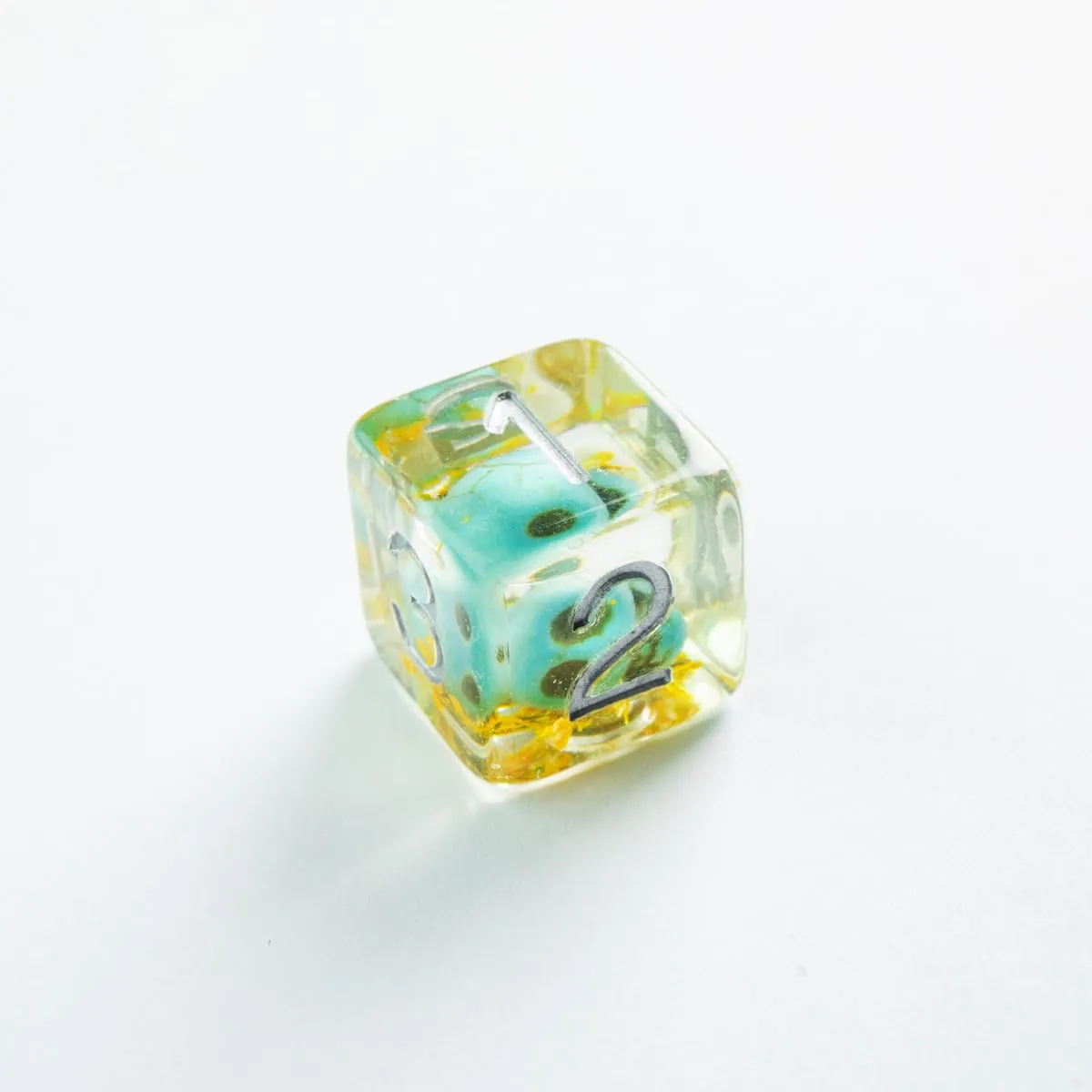 Gamegenic Embraced Green Skull Würfelset 7-teilig Resin