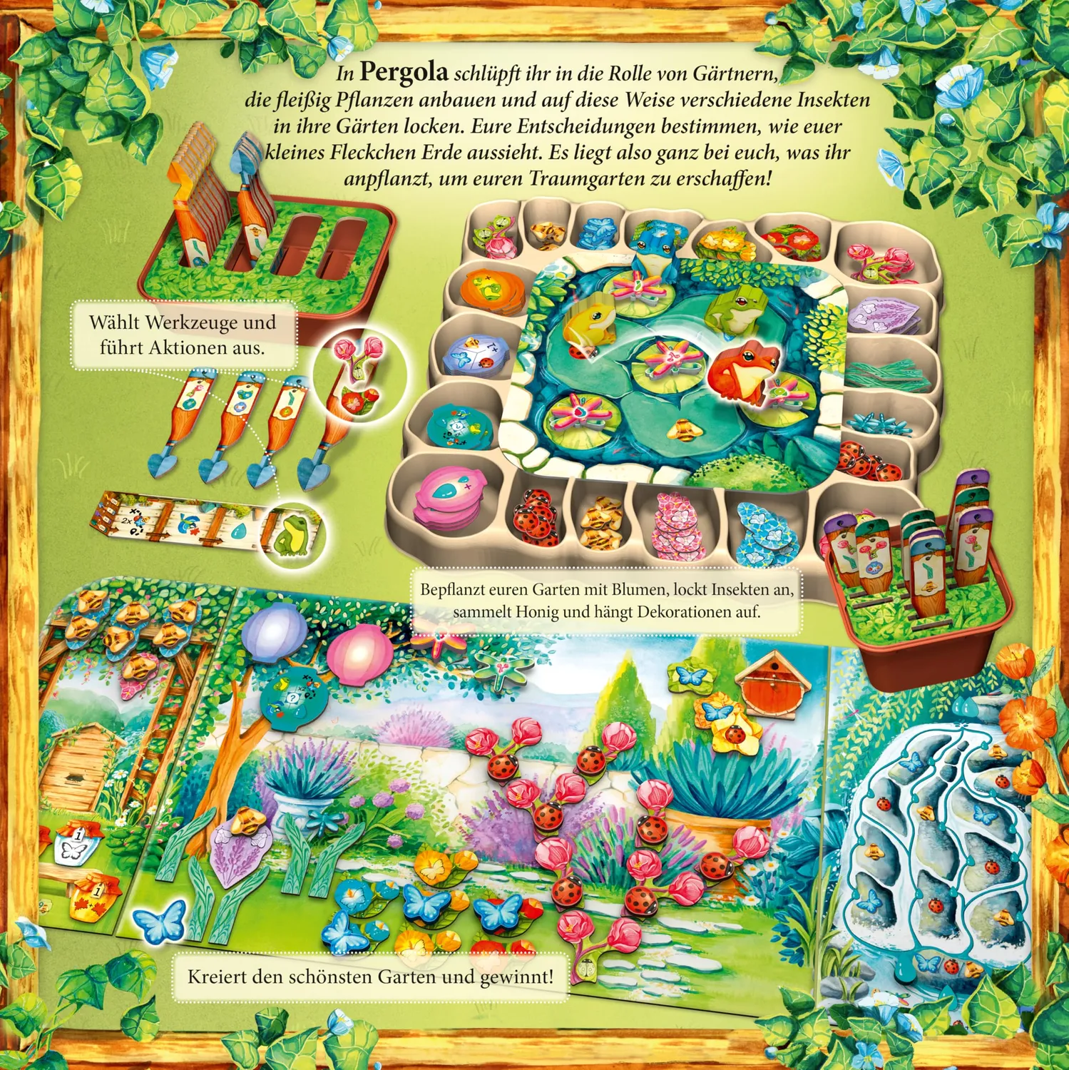 Asmodee Pergola Garten Familienspiel 1-4 Spieler