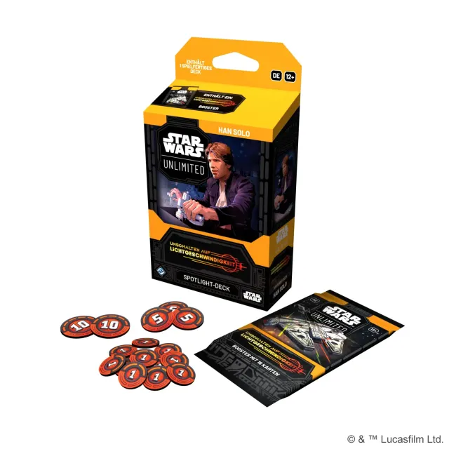 Star Wars Unlimited Han Solo Spotlight-Deck Deutsch 50 Karten