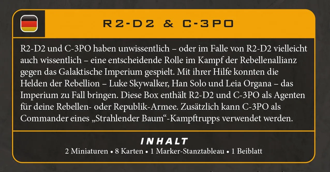 Asmodee Star Wars Legion R2-D2 & C-3PO Erweiterung Agenten