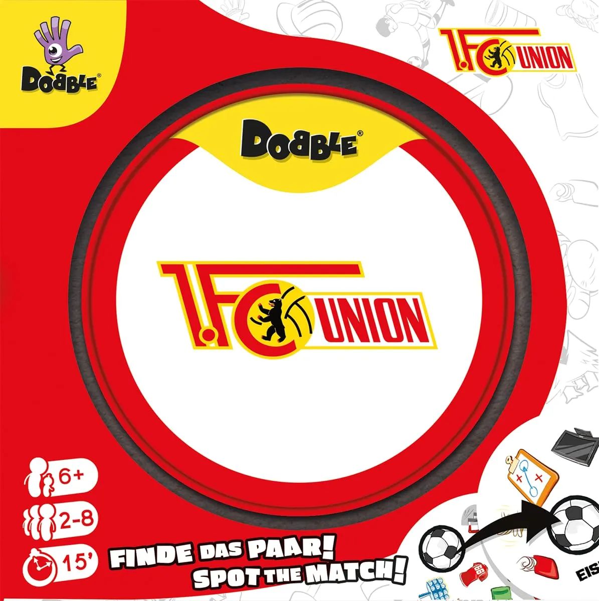 Dobble 1. FC Union Berlin Kartenspiel Familienspiel 55 Karten