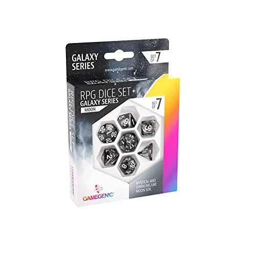 Gamegenic Galaxy Series Moon RPG Würfelset 7 Würfel Resin
